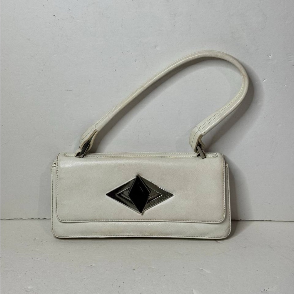 Charles David White Leather Mini Handbag